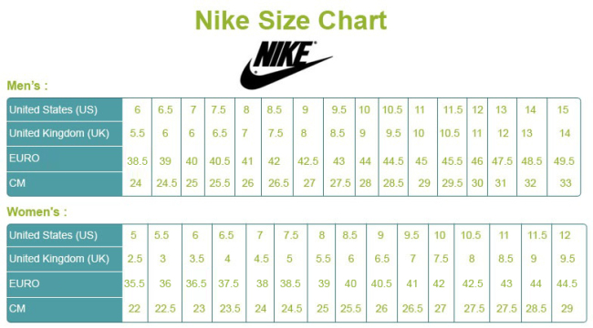 euro to us shoe size nike