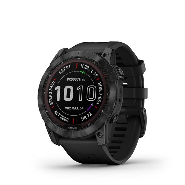 GARMIN Fenix 7X Sapphire Solar - Black DLC Titanium / Black 010-02541-23 -  aplenksave.lt