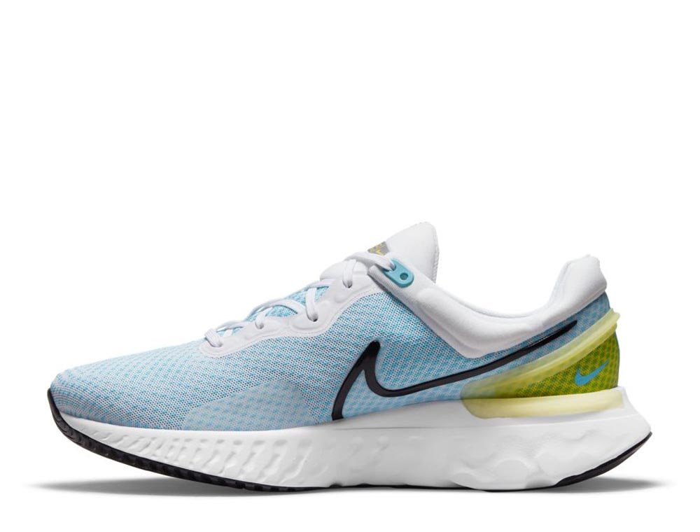 nike react miler white and blue