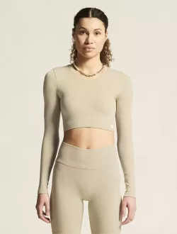 CRAFT Collective Rib Cropped LS Top Women's