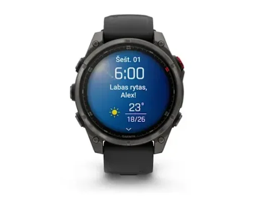 Garmin Fenix 8 PRO 47mm, AMOLED, Pilkos anglies spalvos - Image 8