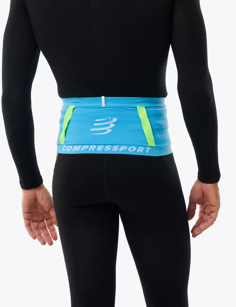 Compressport Free Belt Pro 2.0 - Norse Blue/Neon Green - Image 3